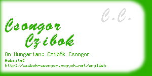 csongor czibok business card