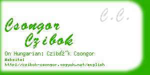 csongor czibok business card